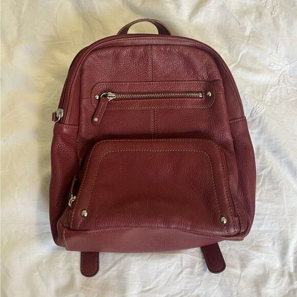 VTG Wilson Leather Mini Backpack Purse 10x9x4” Handbag Red - Picture 5 of 14